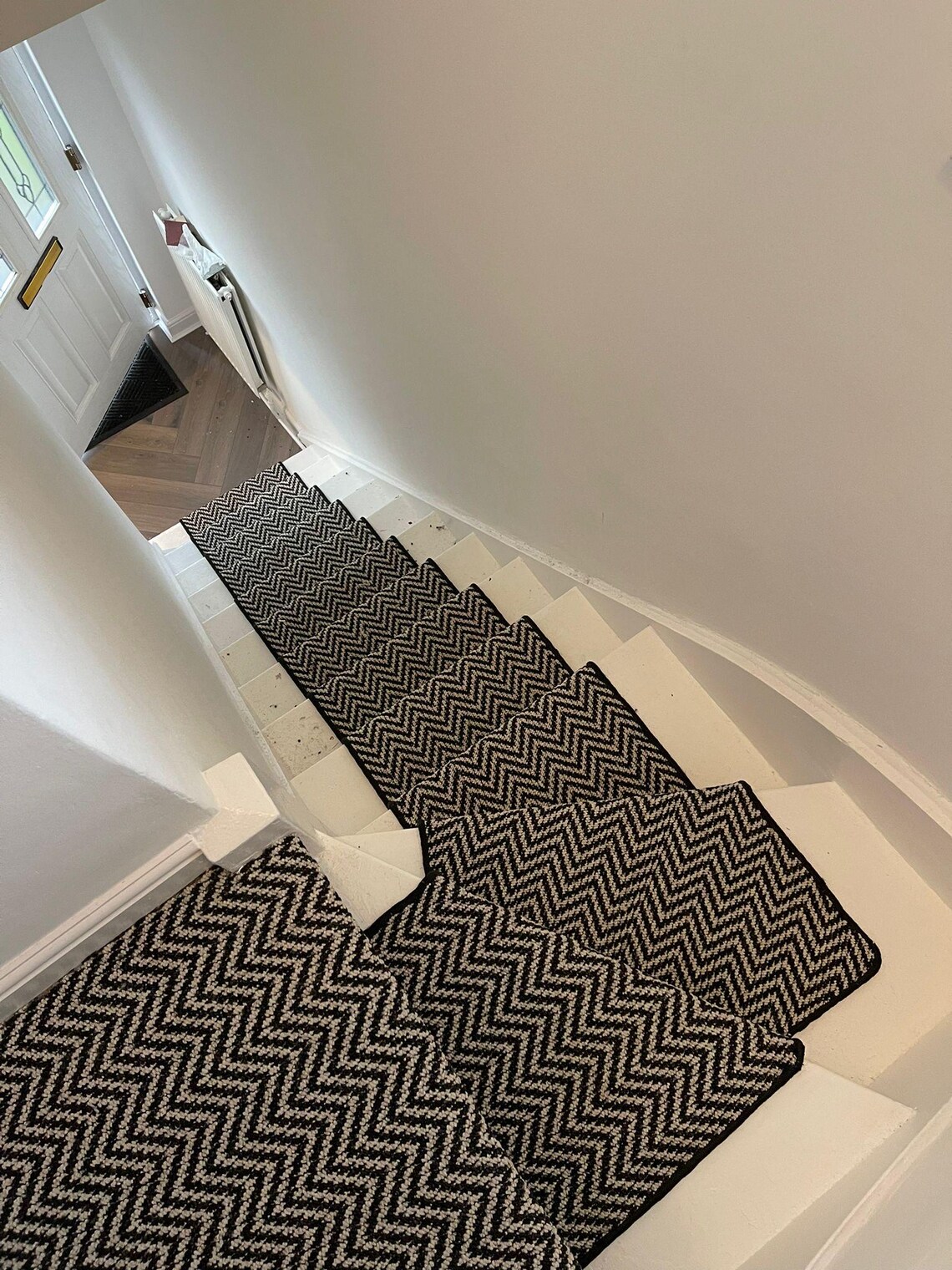 Step Up Your Style! Bespoke Herringbone Runners for Your Stairs!