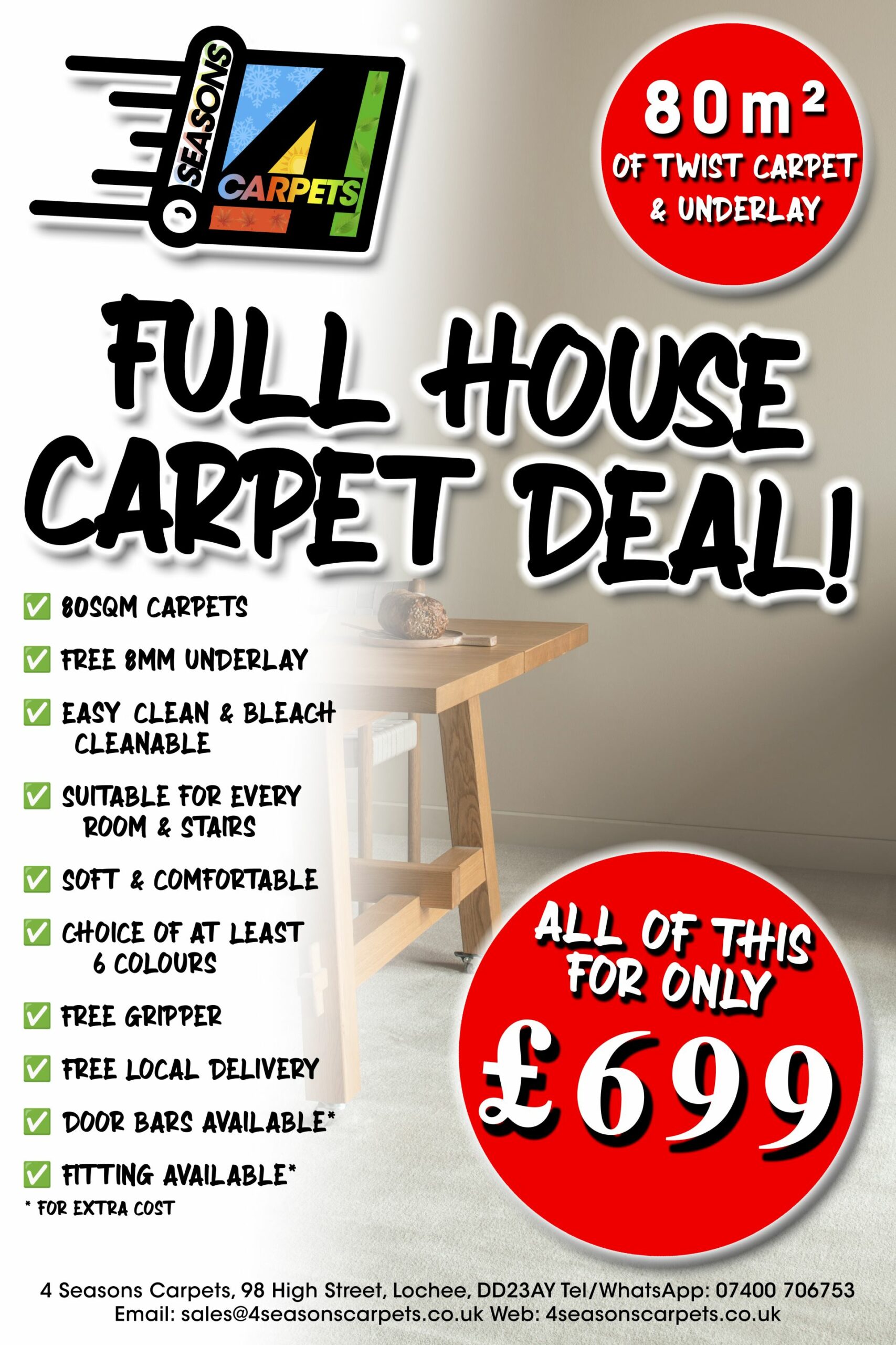 YOU ASKED, WE DELIVERED: THE FULL HOUSE CARPET DEAL IS BACK!
